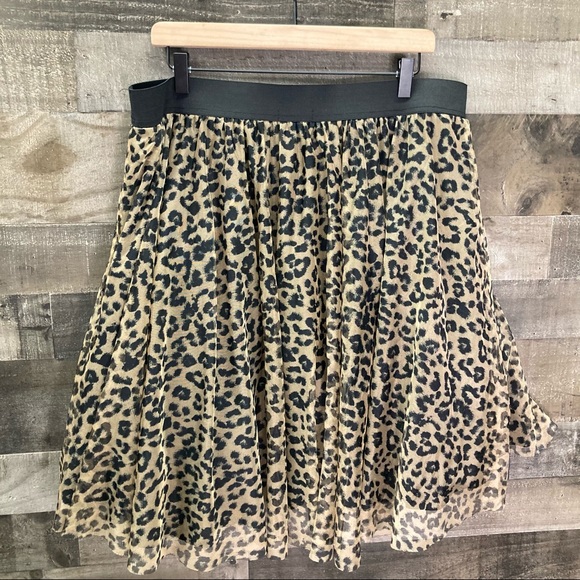 Torrid Leopard Print Mesh Tulle Mini Skirt - Picture 3 of 14
